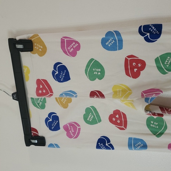 Hanna Andersson Organic Cotton Long John Heart Pajamas Size 14 Top & Bottom - Picture 6 of 16